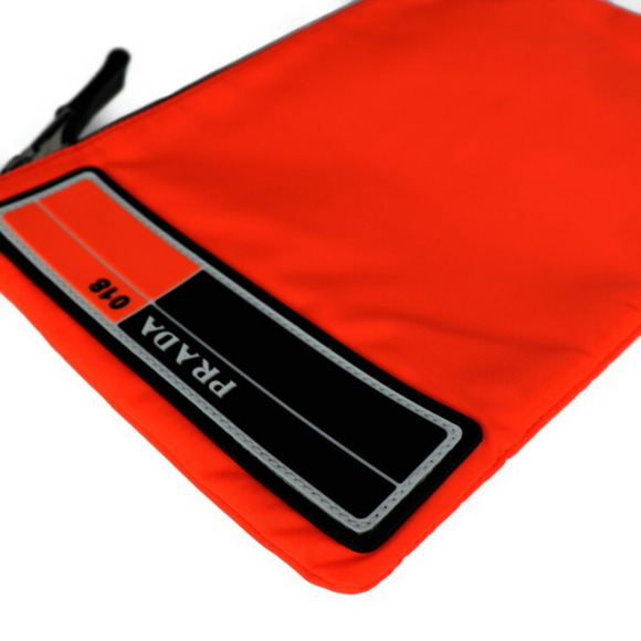 PRADA Prada clutch bag 2NH006 nylon orange rubber tag - Picture 5 of 9